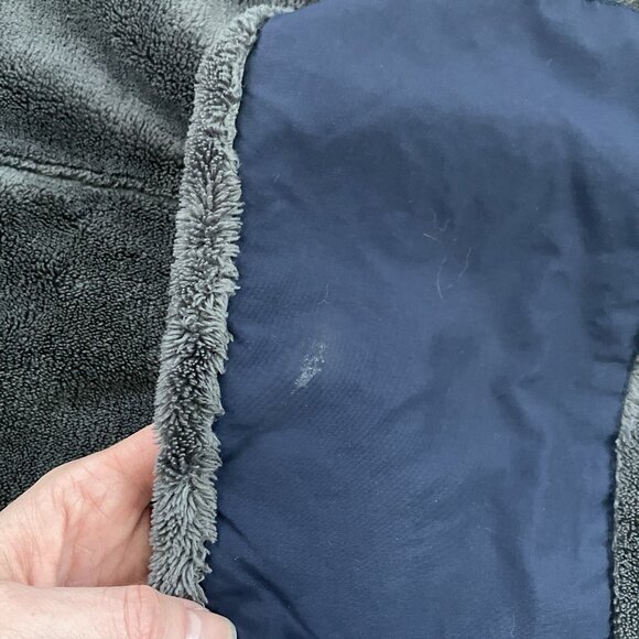 L.L. Bean Hi Pile Fleece Jacket Mens M Reg Gray Full Zip Blue Outdoor Gorpcore - Picture 12 of 12